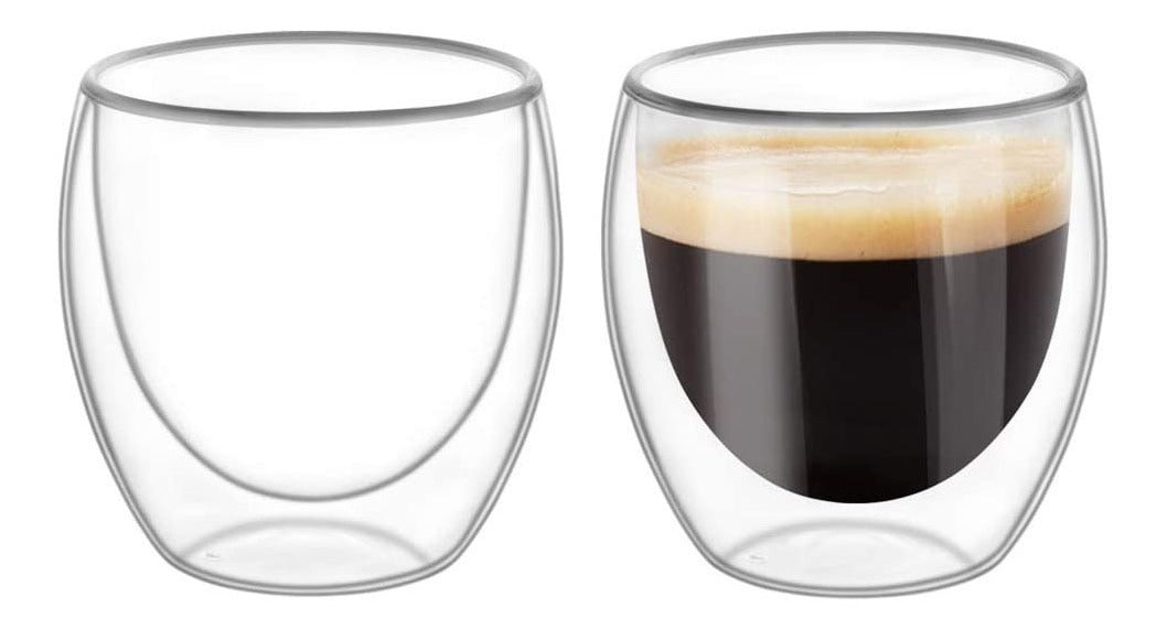 Imagen Shot Taza Doble Pared Vidrio 60ml x2 1