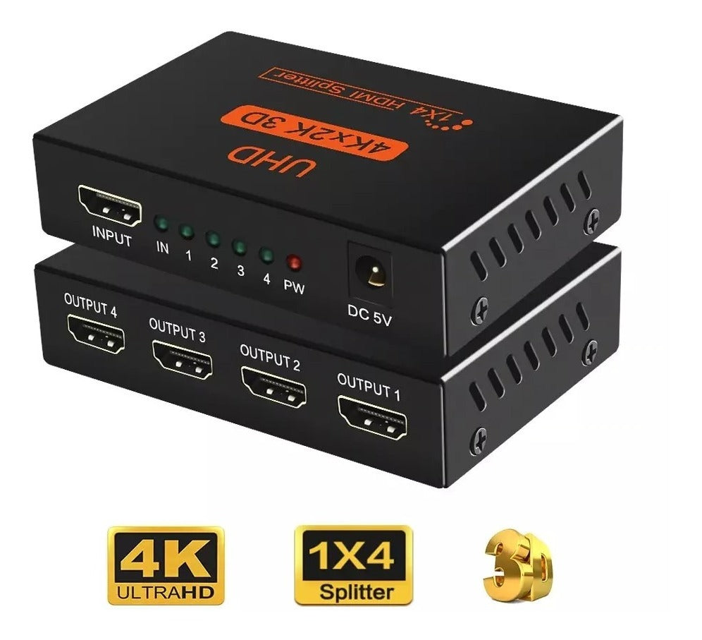 Imagen Multiplicador Splitter HDMI 1x4 UHD 4K 3