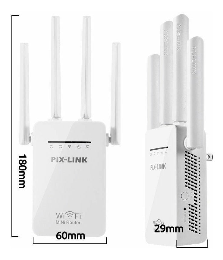 Imagen Repetidor WiFi 4 Antenas Pix-Link LV-WR09 4