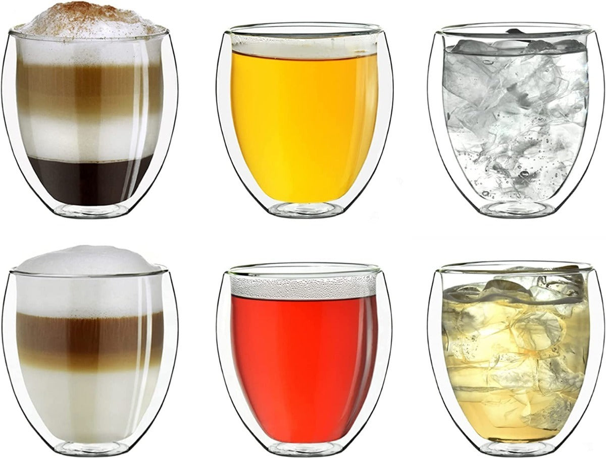 Imagen Vaso Borosilicato Doble Pared 250ml X6 1