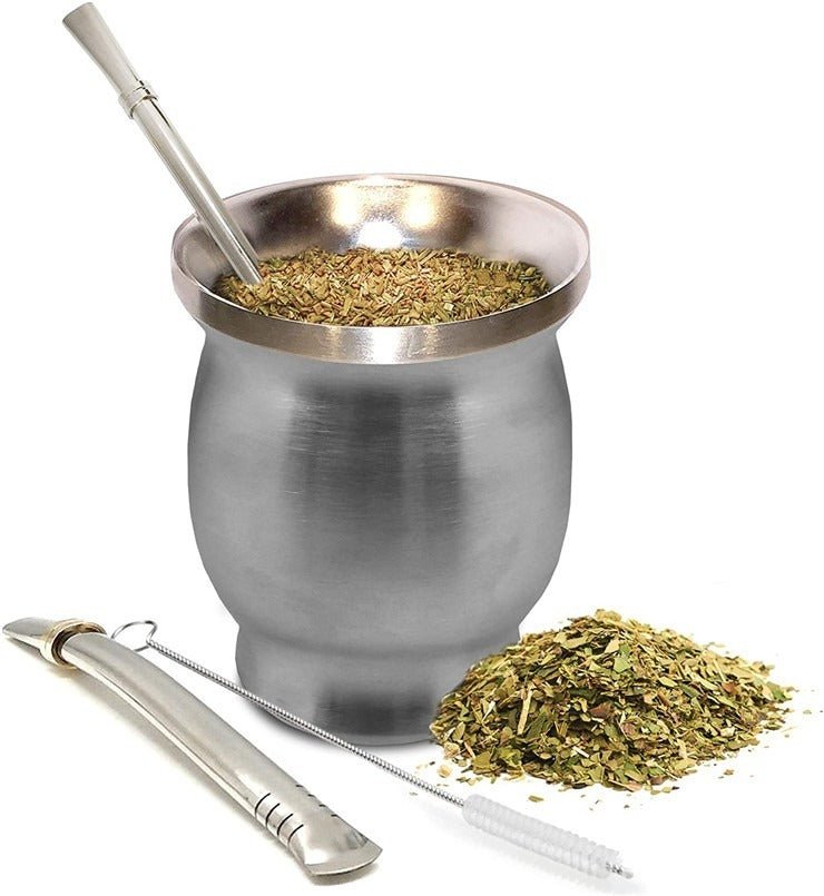 Imagen Vaso Yerba Mate Acero Inoxidable con Accesorios 1