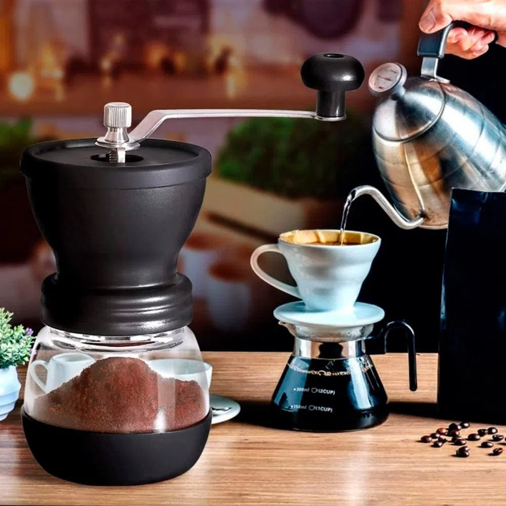 Imagen Molino de Café Manual con Vidrio y Doble Recipiente 5