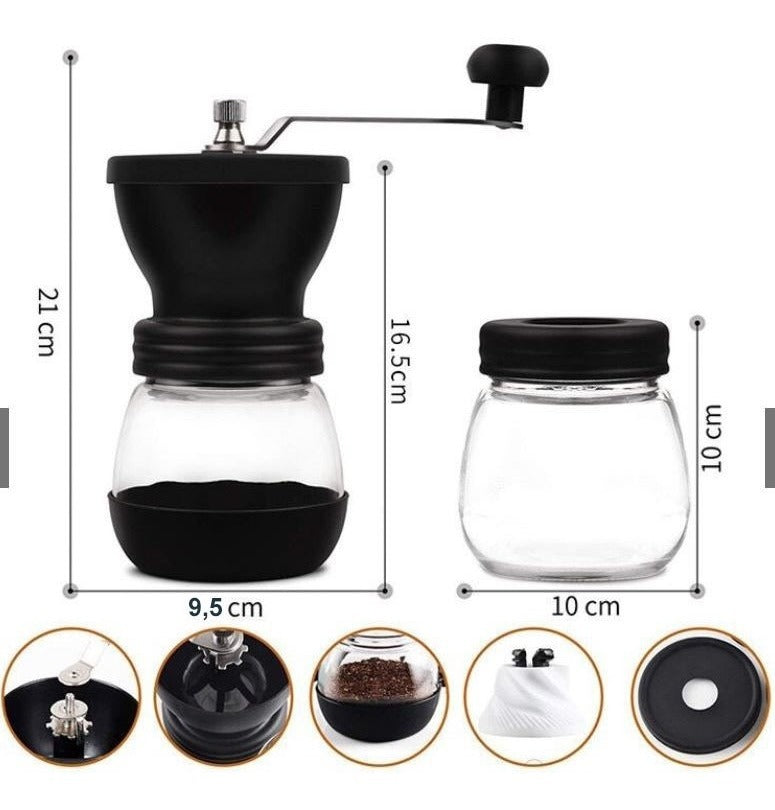 Imagen Molino de Café Manual con Vidrio y Doble Recipiente 2