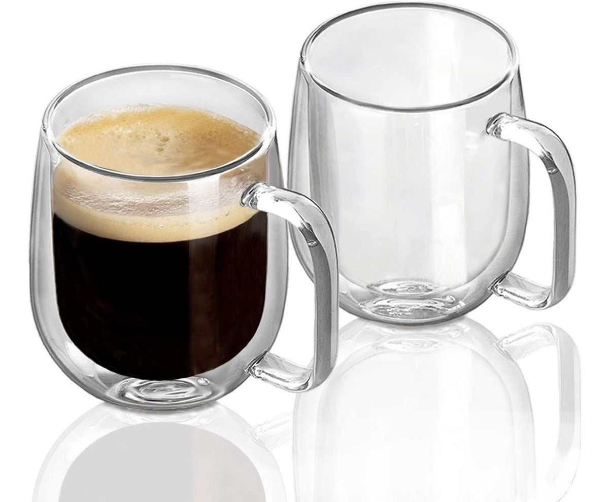 Imagen Taza Doble Pared Borosilicato 350ml X 2 1