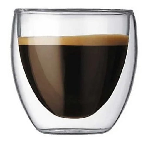 Imagen Shot Taza Doble Pared Vidrio 60ml x2 2