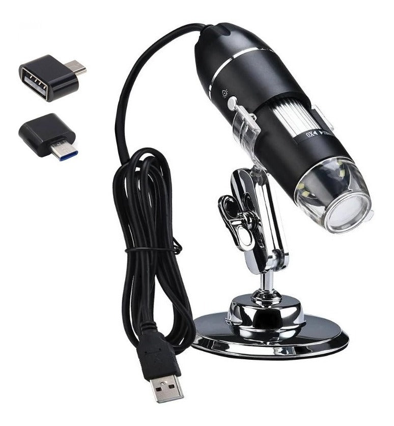 Imagen Microscopio Electrónico 3en1 1600x USB con Luz LED Graduable 1