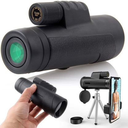 Imagen Telescopio Monocular 12x50 Px7 con Trípode y Soporte Celular 3